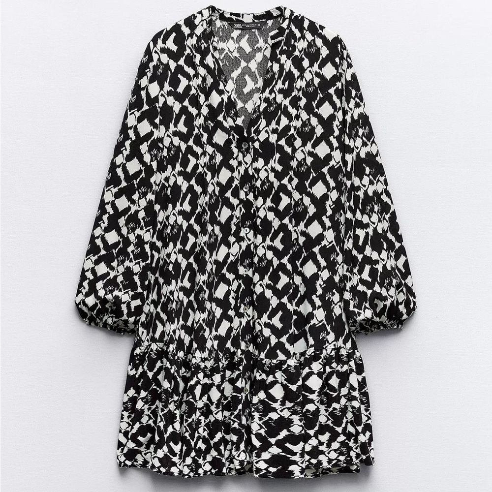 NWT Zara Printed Mini Dress